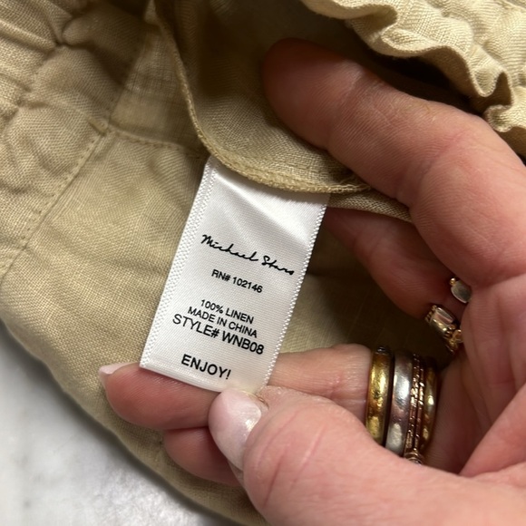 Michael Stars Paulette Tan Linen Shorts size XS - Picture 11 of 13
